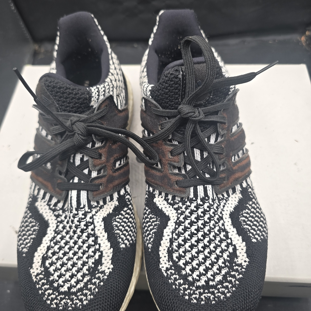 adidas Black and White Patterned Sneakers